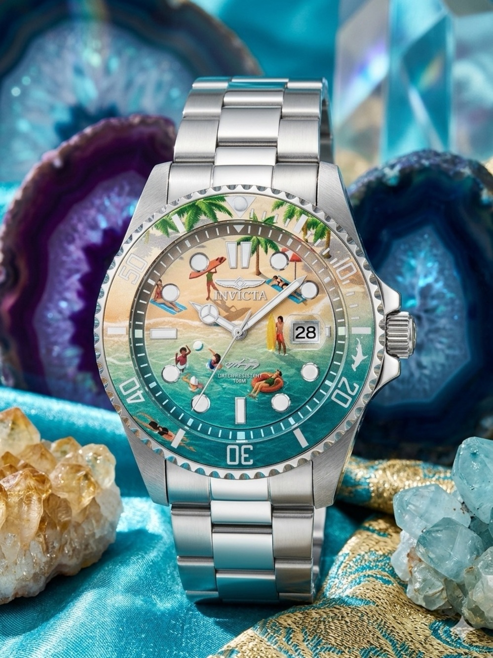 Invicta Pro Diver “The Beach” (Visions From Above Collection) Luxury 43MM Watch!